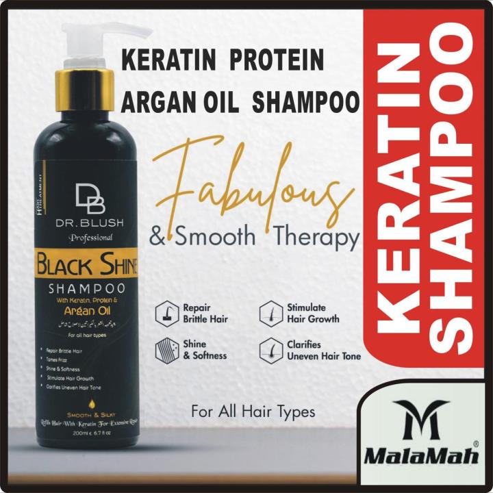 DR BLUSH PROFESSIONAL BLACK SKIN KERATIN SHAMPOO WITH PROTEIN AND ARGAN
