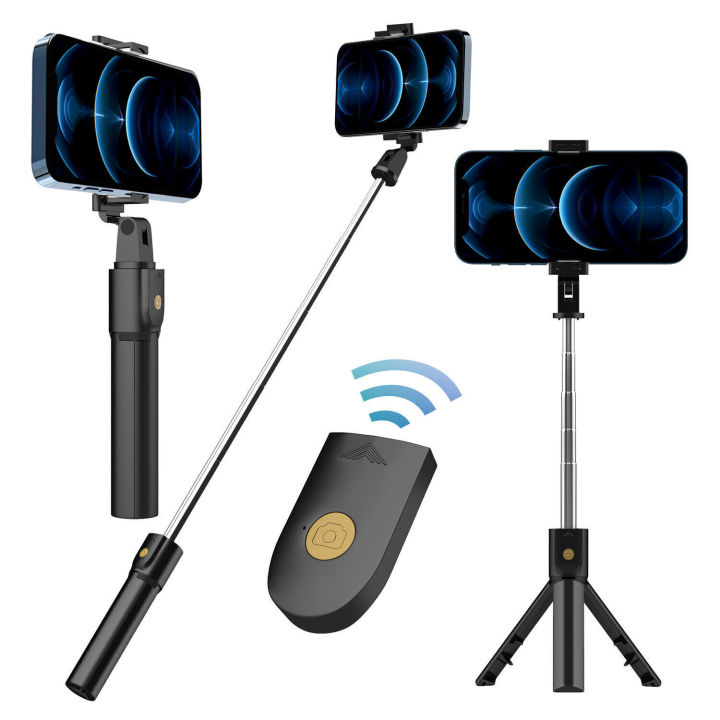 Wireless%204%20in%201%20Selfie%20Stick%20Tripod%20Stand%20With%20Light,%20Selfie%20Stick%20With%20Mobile%20Holder%20With%20Remote%20Bluetooth%20Selfie%20Stick%20Tripod%20Stand%20Selfie%20Stick%20With%20Bluetooth%20Shutter%20Button%20foldable%20Extendable%2070CM%20-%20Image%202