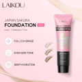 LAIKOU Japan Sakura Foundation Full Coverage Even Skin Tone With Sakura Extract Niacinamide Deep Hydration 30g. 