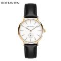Bostanten Original 36mm Women's Watch Simple Casual Ultra Thin PU Leather 30M Waterproof Women's Quartz Watch with free box. 