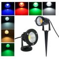 7W LED Garden Spike Light – Outdoor Blue Focus Landscape Spotlight | IP65 Waterproof & 180° Adjustable | Black Body Yard Lamp for Pathways, Lawns, Trees, Decorative Garden Lighting. 