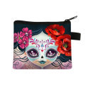 Gothic Girs Print Coin Purse Mini Portable Woman Shopping Coin Bag Skull Cartoon Girl Wallet Key Bag. 
