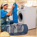 Enigma- Multi-compartment Laundry Basket 3 Compartment Mesh Laundry Basket Large Capacity Foldable Lightweight Design Portable Hamper with Handles for Dirty Clothes Buyers' Favorite Mesh Laundry Hamper. 