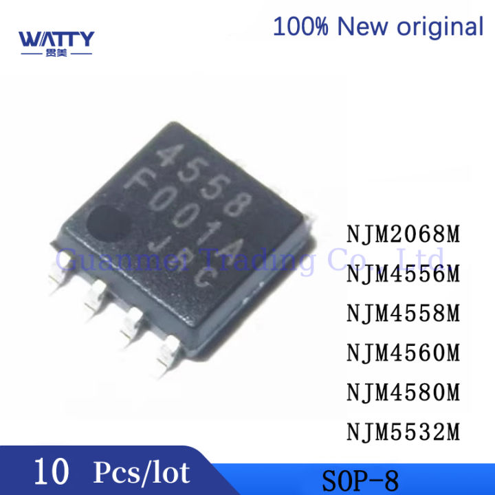 10 Pcs/Lot  NJM JRC 4580 2068 4558 5532 3414A 4560 4556 M AM SOP-8 Operational amplifier chip