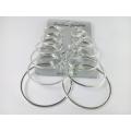 Pack of 6 Silver Hoop Earrings. 