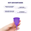 MomDaughts' Menstrual Period Cup Large & Small Size Premium Quality FDA Approved Reusable Long-Lasting Mystical. 