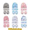 Cap set for babies l cap + band + mittens set attractive wear by Mama &  Babies. 