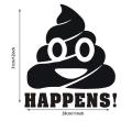 Funny Emoji Wall Sticker Living Room Refrigerator Door Toilet Art Sticker Removable Home Decor 12"x11". 