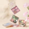 4g Four Color Eyeshadow Palette Long-lasting Highly Pigmented Matte Glitter Makeup Eyeshadow Palette for Travel Use. 
