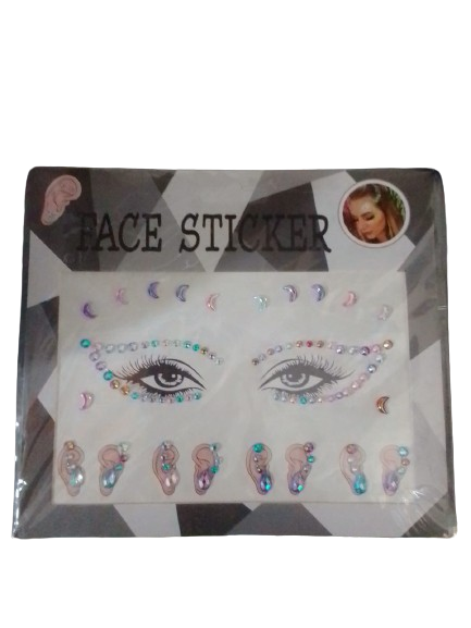Face Sticker  Plancha Stickers Strass Gemas Autoadhesivas Para Cara Cuerpo