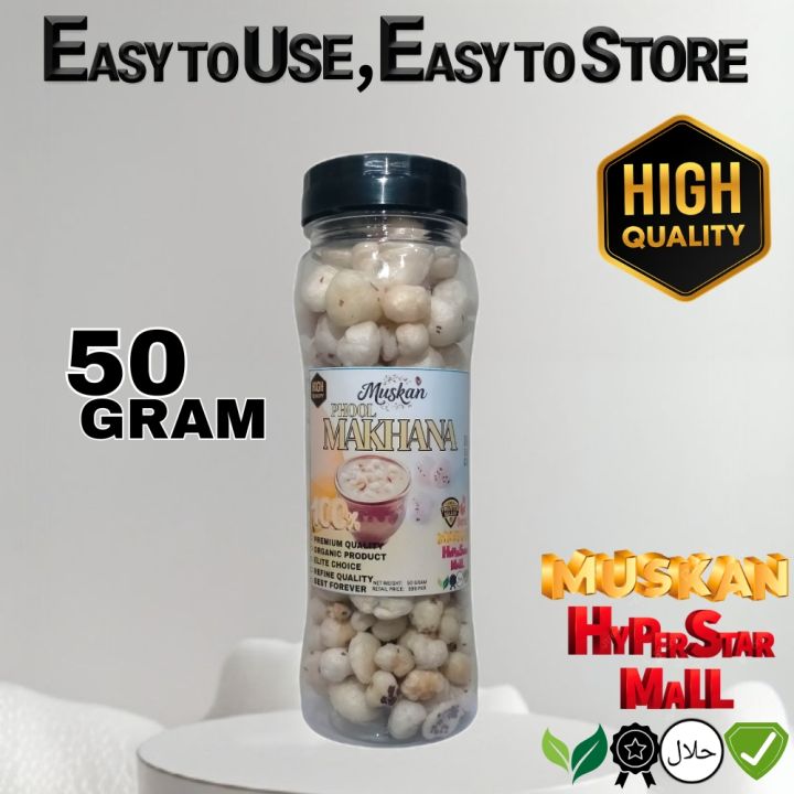 PHOOL MAKHANA 50 GRAM BY MUSKAN HYPERSTAR MALL,Phool Makhana, Lotus Seeds, Fox Nuts, Muskan Hyperstar Mall, Makhana Dry Fruit, Roasted Makhana, Organic Fox Nuts, Healthy Snacks, Crunchy Makhana, Protein Rich Snack, Natural Dry Fruit, Weight Loss Snack, Ma