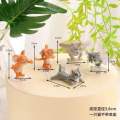 Cat and mouse doll triangle cheese silicone mold cake decoration ornaments children's baking scene ornaments. 