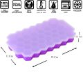 Easy Push Pop out Square Silicon Ice Cubes Tray. 