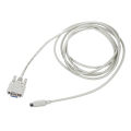 DB9P to 8P Mini Din RS232 Download Cable White 8.2 Ft for PLC DVP-EH. 