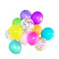 5 MULTICOLORS BALLOON AND 5 CONFETTI FILLED BALLOONS ( PACK OF 10 LATEX BALLOONS ). 