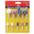 Drillpro 10pcs Abrasive Mounted Stones Grinding Stones Head Wheel Abrasive Tool For Rotary Tool. 