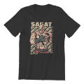 Sagat-Street Fighter T-Shirts Men Vs Game Casual Pure Cotton Tees Crewneck Short Sleeve T Shirts Printing Clothes. 