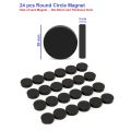24pcs 30mm dia Black Round Circle Magnets Perfect as Whiteboards, Lockers, Fridge Magnets & for educational purpose. 