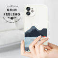Jizetin for Realme C2 Case Mount Fuji Design Side Design Phone Case Square Edge Pattern Liquid Silicone Cases Full Cover Camera Shockproof Protective Case. 