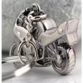 Stainless Steel Motor Bike Key chain For Boys - Silver. 