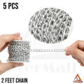 2 Feet Extension Chain Steel Cross O Chain Handmade Necklace Bracelet Extender Tail Basic Bulk Chains for Women DIY Jewelry Making Supplies. 