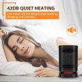 KLOUDIC Electric Heater Cooler 950W PTC Ceramic Space Heater Portable Personal Heater Oscillation Tip-Over and Overheat Protection Small Space Heater (can be used as a dehumidifier in moisture season) for Home Office Use - Black 01 [Energy Class A+++]. 