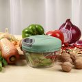 Multifunction Kitchen Food chopper Machine onion chopper Hand Pull Speedy Chopper 2l/200ml/900ml/500ml/170ml Turbo Cutter Nicer Dicer Garlic Press small and  meat Shredders Grinder Mincer Mixer Blender can cut fruits/vegetables/nuts/herbs/onions/garlic. 