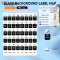 Push Button Icon Labels English Print Complete Labels Touch Switch Lcon Stickers. 