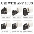 Universal Japan America 2 in 1 EU UK AU to US Travel Adapter Plug Type A/B Canada Thailand Electric Power Charger Convert Plug. 