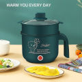 hotplate - hotpot Multi-function 1.3L Mini Rice Cooker Portable Electric Cooker - Egg Steamer and Electric Stove - Noodle Pot Electric Kettle - Stainless Steel Mini Cooker - Electric Cooker Pan - Double Layer Pan For Kitchen Hotpot - Hot plate. 