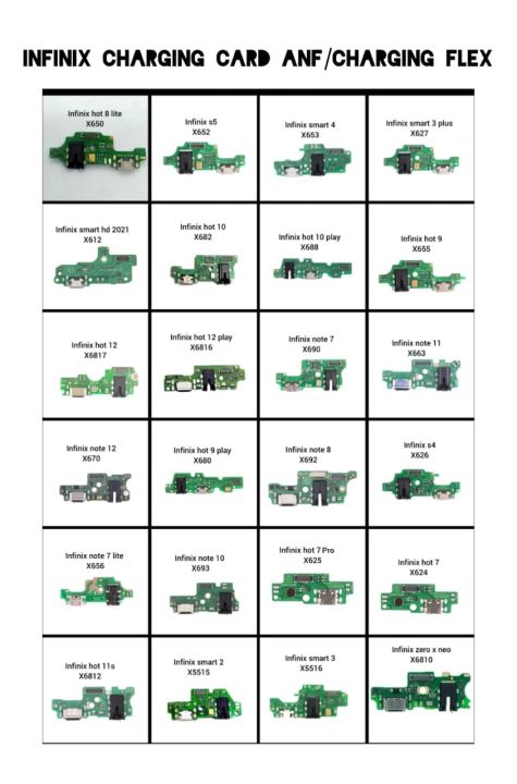 INFINIX CHARGING FLEX/ CHARGING CARD ANF/USB Charging Port Jack Dock Connector Flex Cable For infinix Charger Board Module