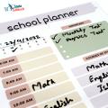School Planner A4 Size Laminate with board marker Organize Class Schedule. 