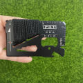 1 Black [HOT] Pocket Credit Card EDC Multi Tools Knife Screwdriver Cans Opener For Outdoors Camping Hiking BBQ Survival Emergency Rope Cutter. 