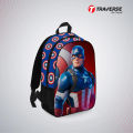 Traverse  Kids Bag- Captain America , Backpack for Kindergarten (KG), Pre-school classes. Allover printed (Code: T509KG) School Backpack For Kids / Backpack For Girls / Backpack For Boys Bags hand bag for girls bags for girls. 