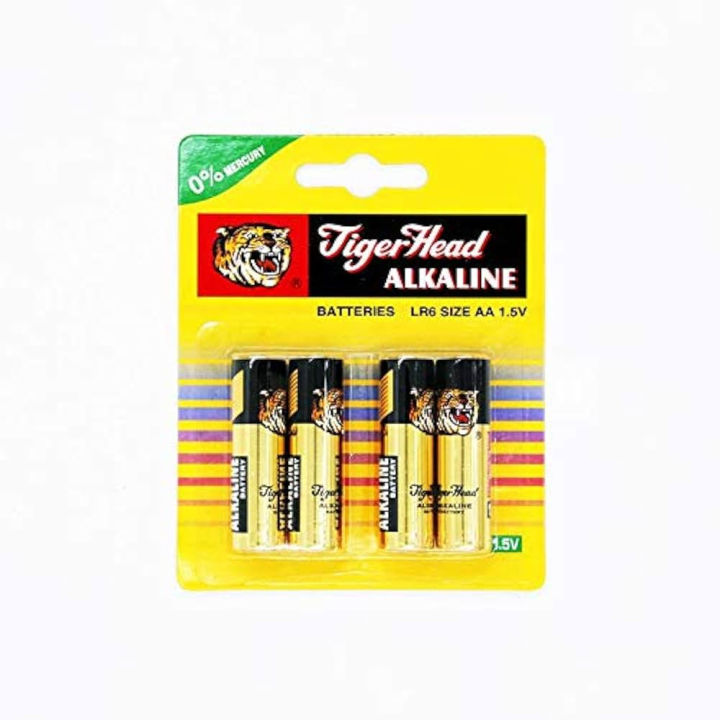 TigerHead AA Battery, 4pcs AA long-lasting high-power alkaline batteries