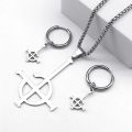 Stainless Steel Jewelry Set Ghost BC Rock Band Pendant Necklace The band Ghost Ghoul Chain Necklaces Fashion Earring Ring collar. 