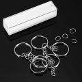 120 Pieces Rectangle Acrylic Key Chain Blank Transparent Acrylic KeyChain Blank. 