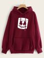 Marshmello Printed Fleece Full Sleeves Pull Over Hoodie For Men & Women. 