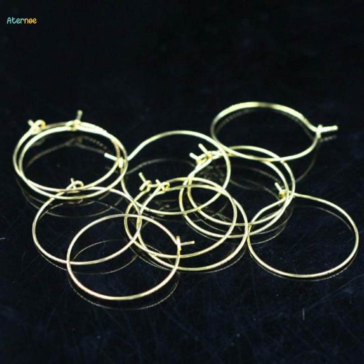 100pcs Round Beading Hoop Earrings Jewelry Making Supplies