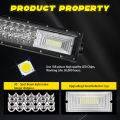 Super Bright Bar Lights 22 Inch Length 3 Row Curved Led Light Bar - 6000k. 
