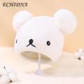 ECHIDNA Toddler Hat Embroidery Face Newborn Baby Knitting Hat. 