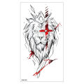 Small full waterproof sticker, half tiger lion animal arm durable tattoo sticker. 