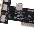 USB 2.0 4 Port 480Mbps High Speed VIA HUB PCI Controller Card Adapter PCI Cards. 