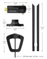 BrosTrend AC1200 Dual Band Wifi USB Adapter with 5dBi Antennas. 