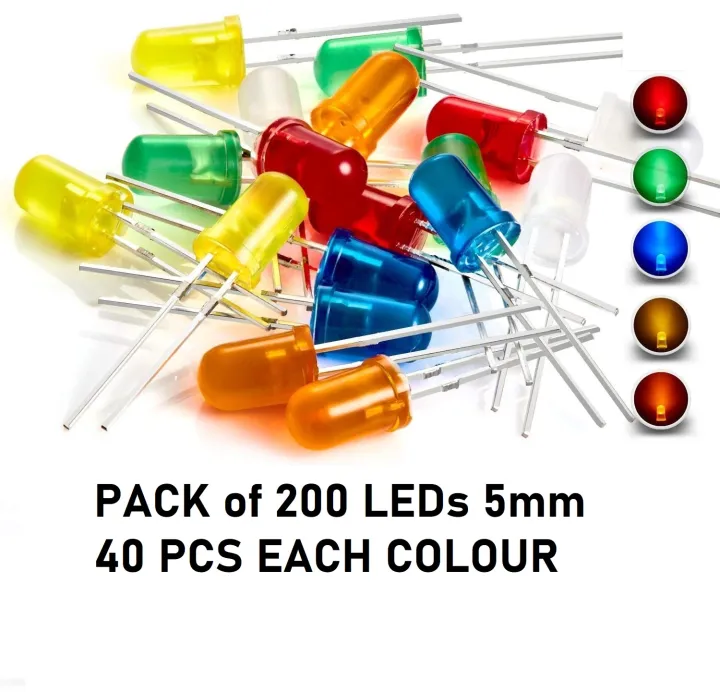 Pack%20of%20200%20LEDs%205mm,%20Red%20Green%20Yellow%20White%20Orange%20LED%20Lights%2020mA%205mm%20Mixed%20Color%20Light%20Emitting%20Diode%20-%20Image%203