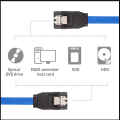 SATA Cable III, SATA Cable III 6Gbps Straight HDD SDD Data Cable with Locking Latch Compatible for SATA HDD, SSD, CD Driver, CD Writer. 