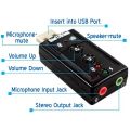 EXTERNAL USB AUDIO SOUND CARD ADAPTER VIRTUAL 7.1 CHANNEL USB 2.0 MIC SPEAKER AUDIO MICROPHONE 3.5MM JACK CONVERTER FOR PC , External USB 2.0 Virtual 7.1 Channel Audio Splitter Sound Card Adapter for PC/Laptop. 