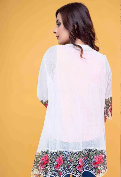 Ignite%20Womens%20Floral%20Lace%20Sheer%20Mesh%20Shrug%20-%20White%20-%20Image%204