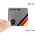 AMG Brabus Aluminum Alloy Car Body Sticker Nameplate for Mercedes Benz C200 W124 C180 A200 W210 W211 W203 w204 Auto Rear Window Emblem Badge Decal Scratch Cover Decoration. 