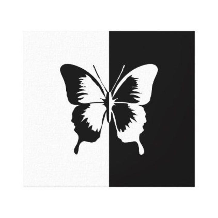 Butterfly Black & White Painting (3 sizes available) for your kids room living dinning, restaurant coffee shop handmade home decor product birthday, wedding, engagement, Christmas, new year, Valentine, promotion, baby shower, bridal party, marriage gif